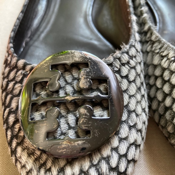 Tory Burch Reva Pony Hair Snakeskin Pattern Ballet Flats sz.6.5 - Picture 8 of 9